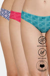 Zivame Anti-Microbial Low Rise Full Coverage Bikini Panty (Pack of 3) - Multicolor — thumbnail 1